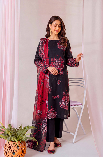 Black Series By Anaya Noor Digital Printed Chamki Lawn 3PC