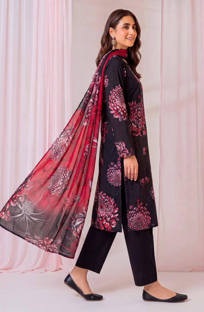 Black Series By Anaya Noor Digital Printed Chamki Lawn 3PC