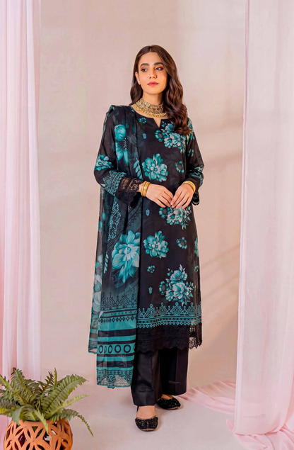 Black Series By Anaya Noor Digital Printed Chamki Lawn 3PC