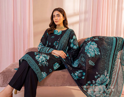 Black Series By Anaya Noor Digital Printed Chamki Lawn 3PC
