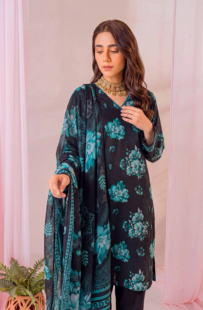 Black Series By Anaya Noor Digital Printed Chamki Lawn 3PC