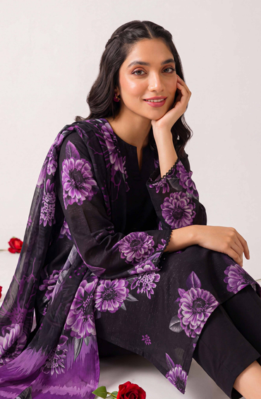 Black Series By Anaya Noor Digital Printed Chamki Lawn 3PC