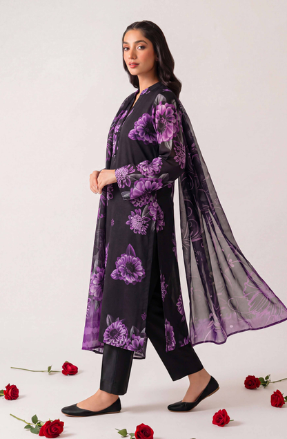 Black Series By Anaya Noor Digital Printed Chamki Lawn 3PC