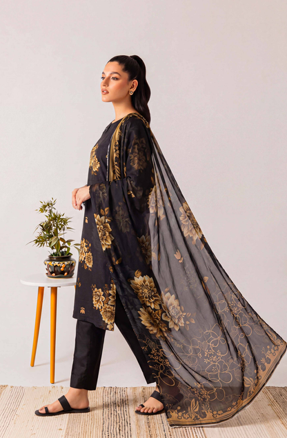 Black Series By Anaya Noor Digital Printed Chamki Lawn 3PC