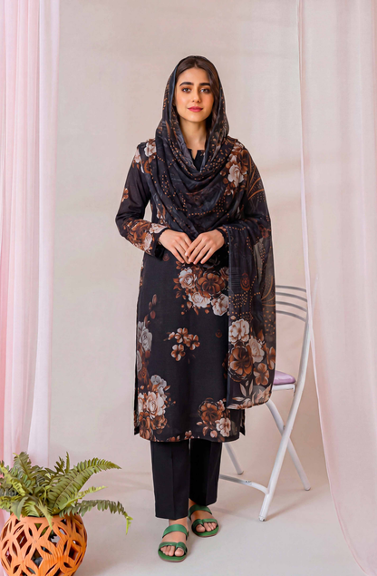 Black Series By Anaya Noor Digital Printed Chamki Lawn 3PC