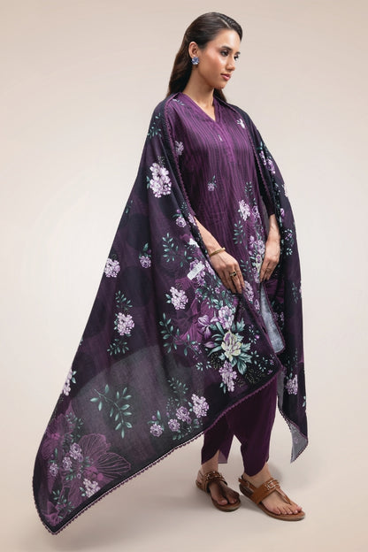 Raqs By Uneq Digital Printed Cotton Viscose 3PC