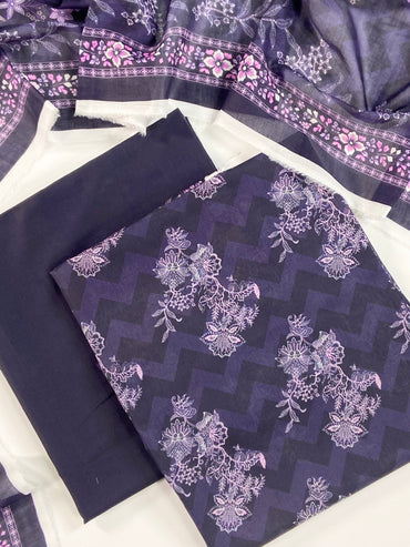 Mashaim Digital Printed Lawn 3PC