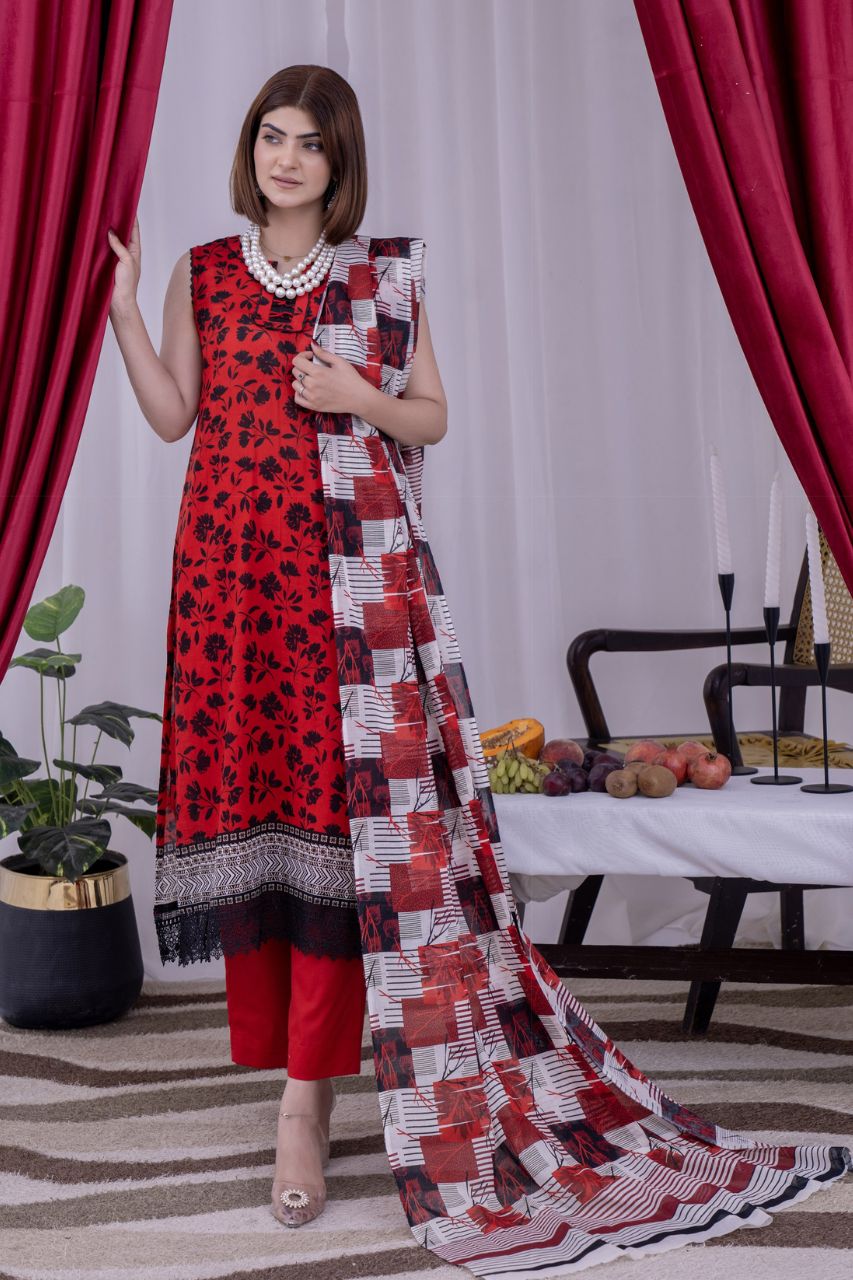 Arfa By Marooj Digital Printed Lawn 3PC