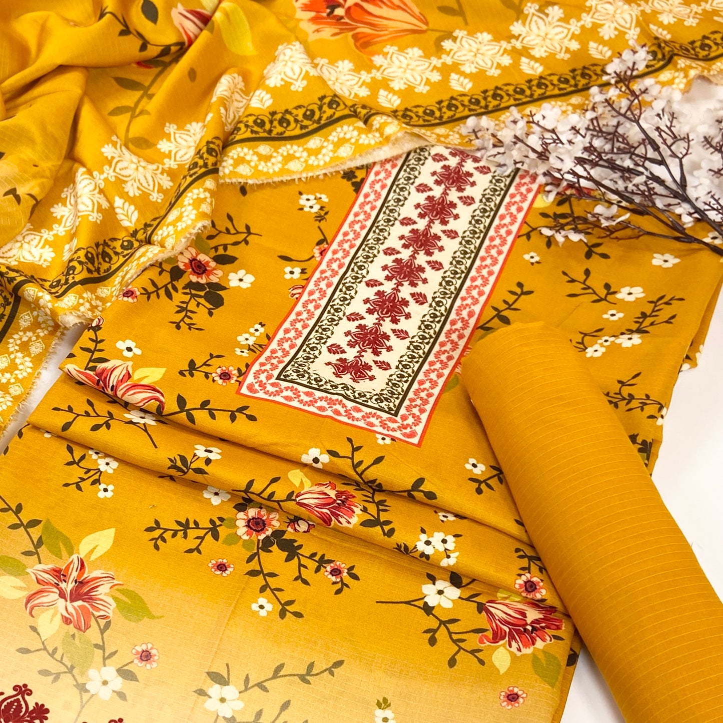 Kayseria Digital Printed Bana Dora Linen 3PC