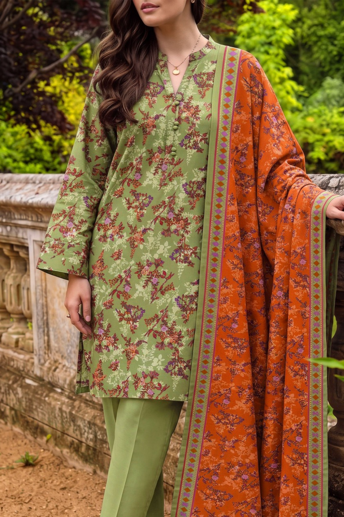Saya Premium Printed Linen 3PC