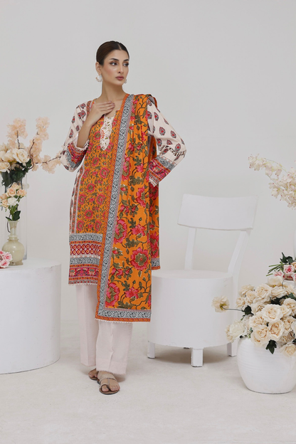 Salina Digital Printed Linen 3PC