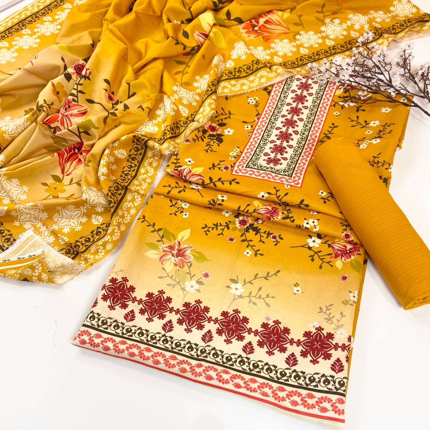 Kayseria Digital Printed Bana Dora Linen 3PC