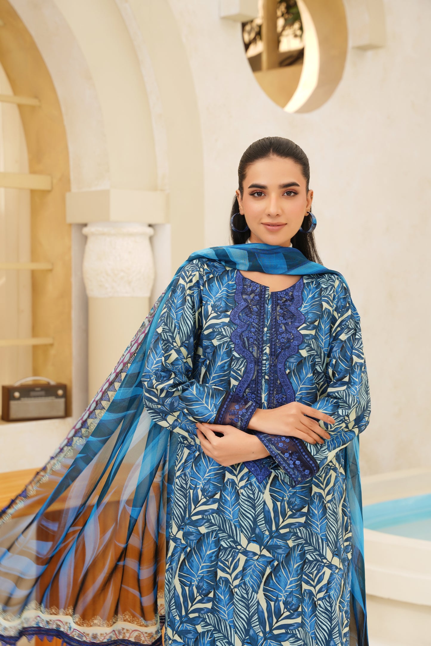Jashn-e-Baharan By Anaya Noor Emb & Digital Printed Lawn 3PC
