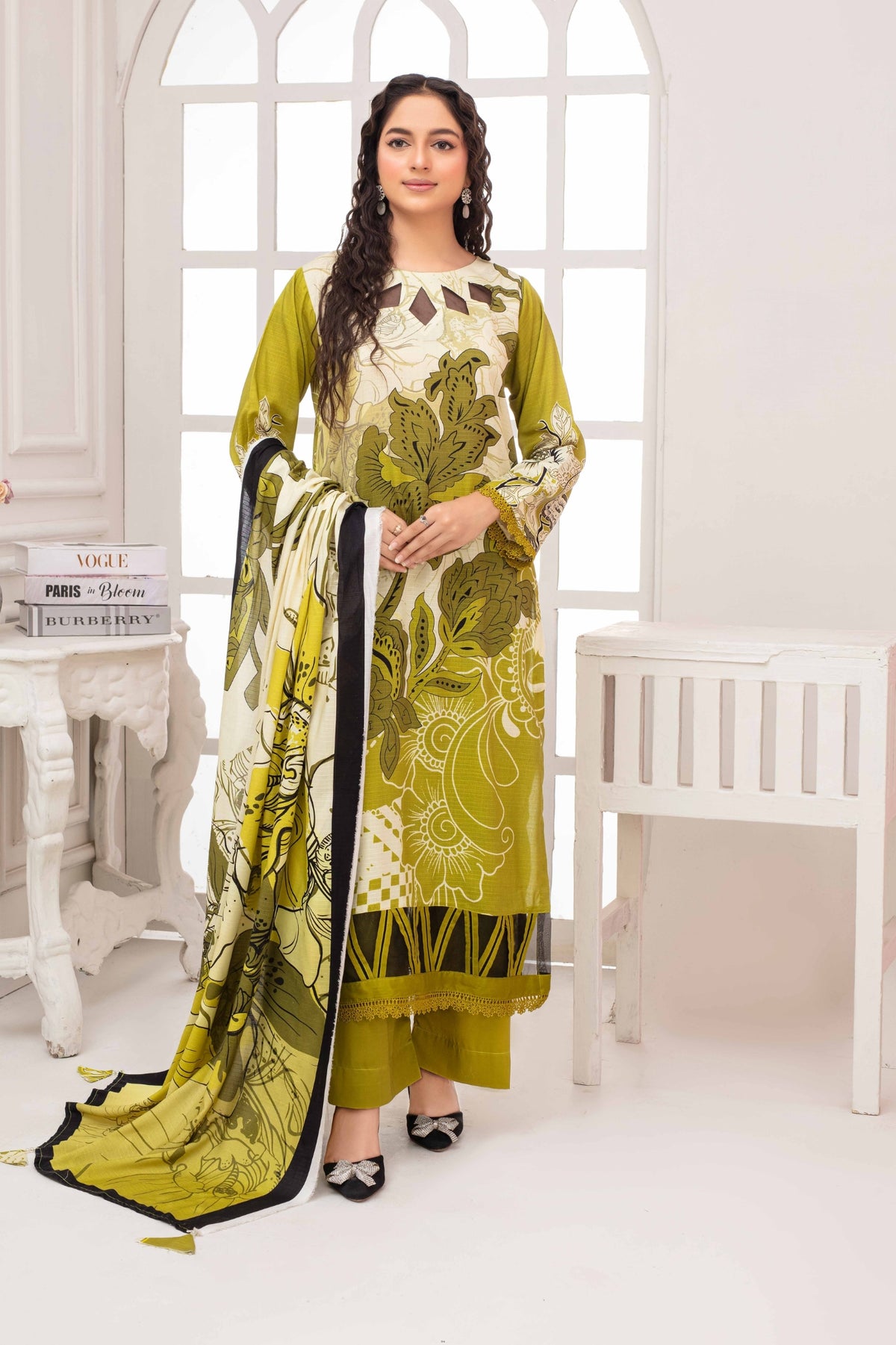 Fabiha By Feroza Digital Printed Bana Dora Staple Linen 3PC