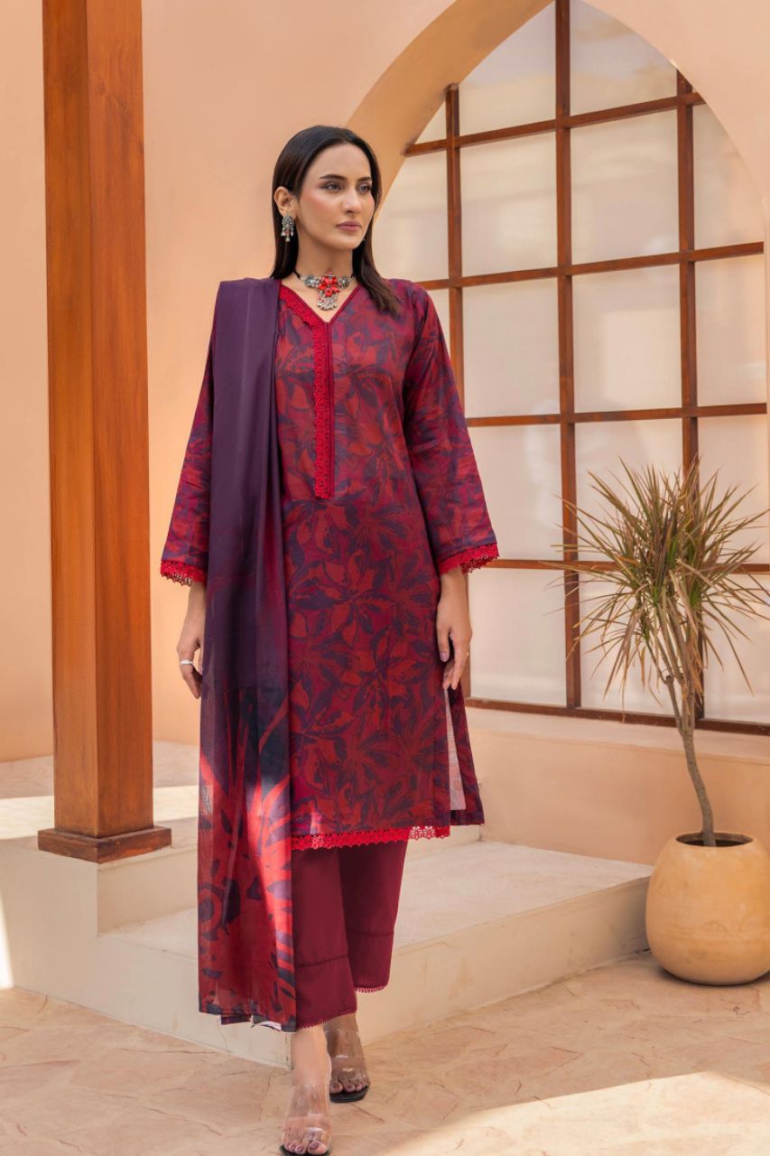 Bahaar By Meeral Premium Digital Printed Lawn 3PC