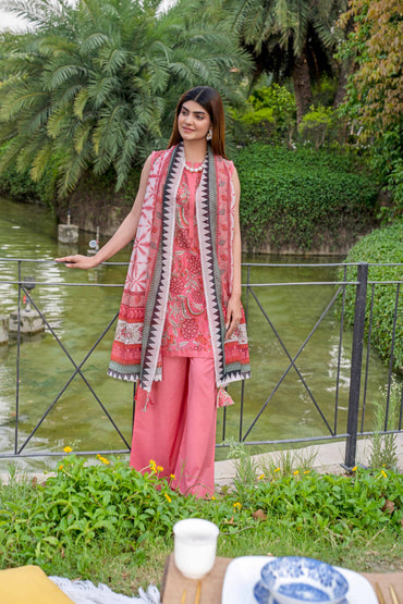 Wania Gold Printed Lawn 3PC