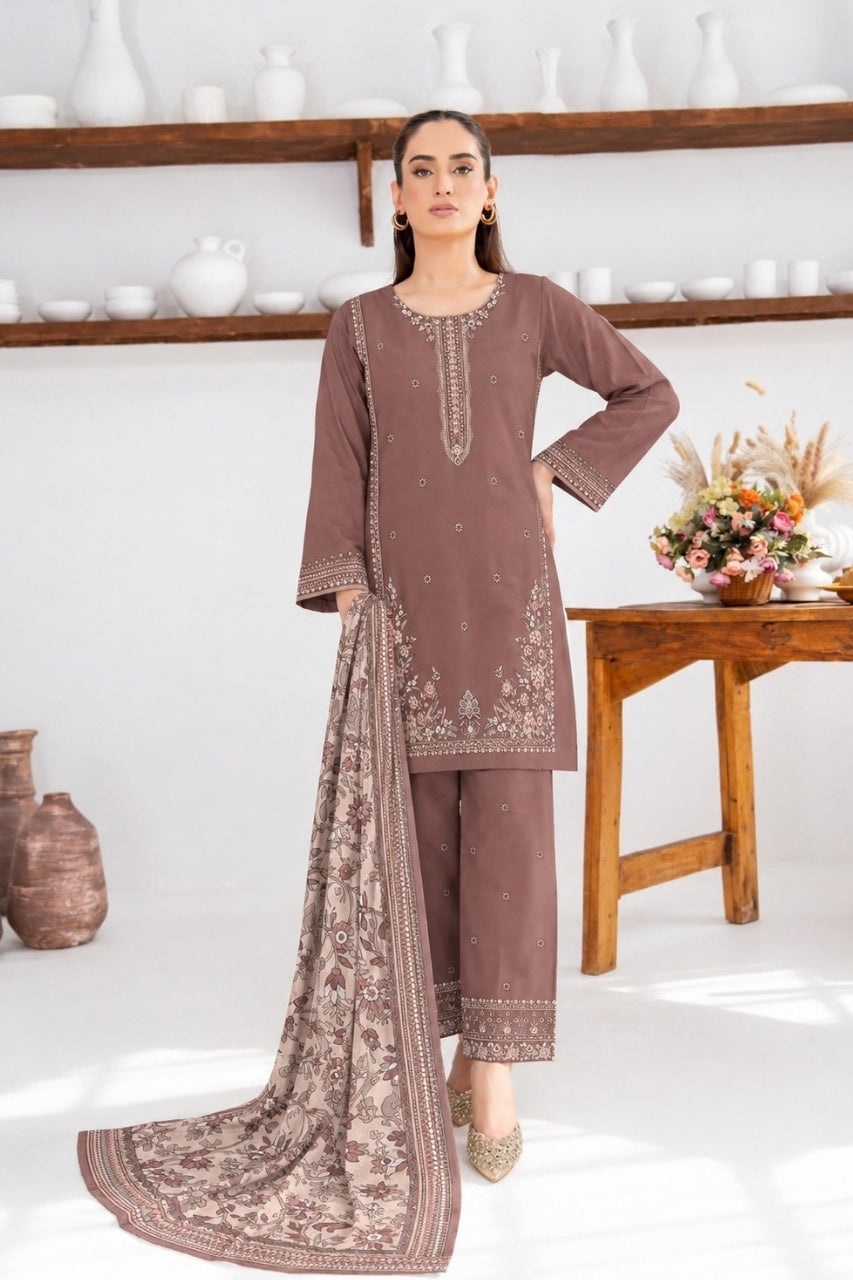 Mannat By Shanaya Digital Printed Stone Linen 3PC