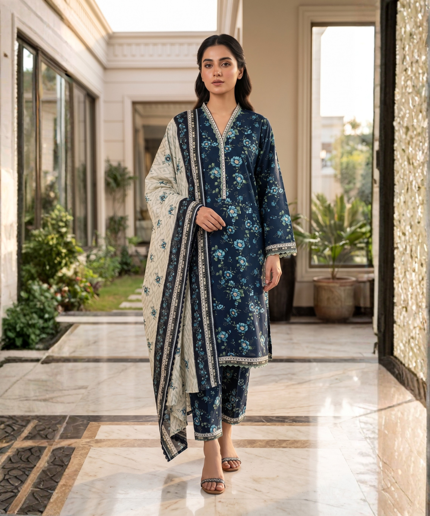 Bin Saeed Digital Printed Lawn 3PC