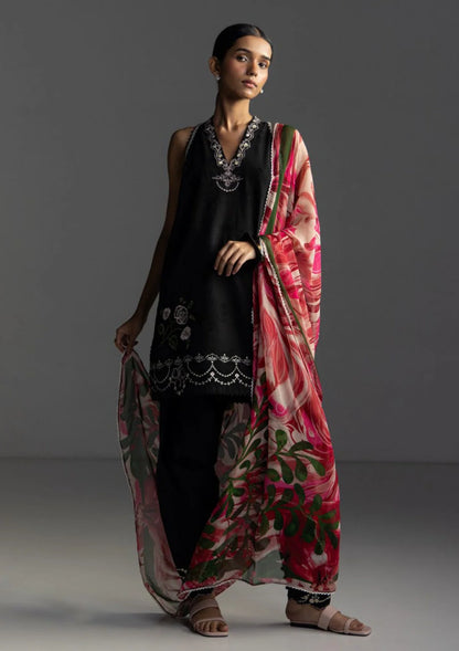 Zara Shahjahan Plain Emb Lawm 3PC