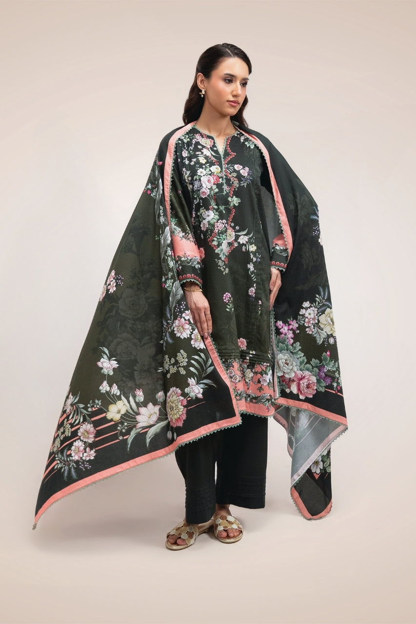 Raqs By Uneq Digital Printed Cotton Viscose 3PC