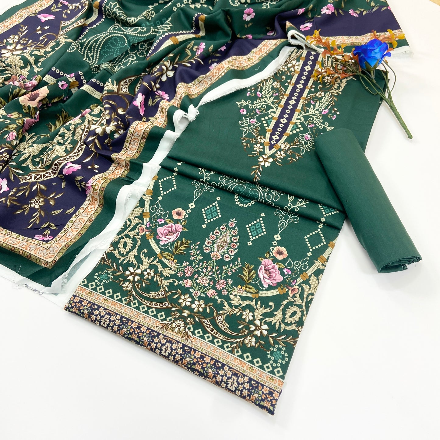 Raqs By Uneq Digital Printed Cotton Viscose 3PC