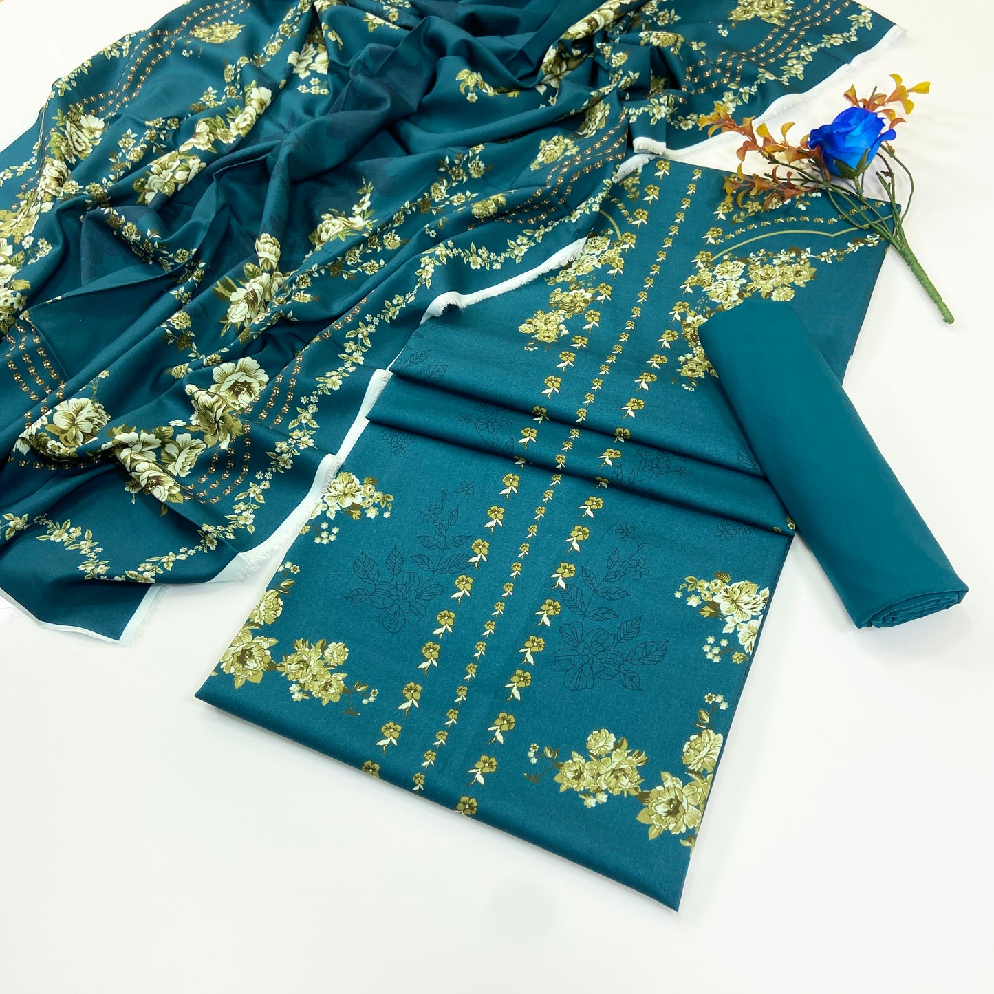 Raqs By Uneq Digital Printed Cotton Viscose 3PC