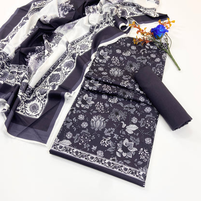 Raqs By Uneq Digital Printed Cotton Viscose 3PC