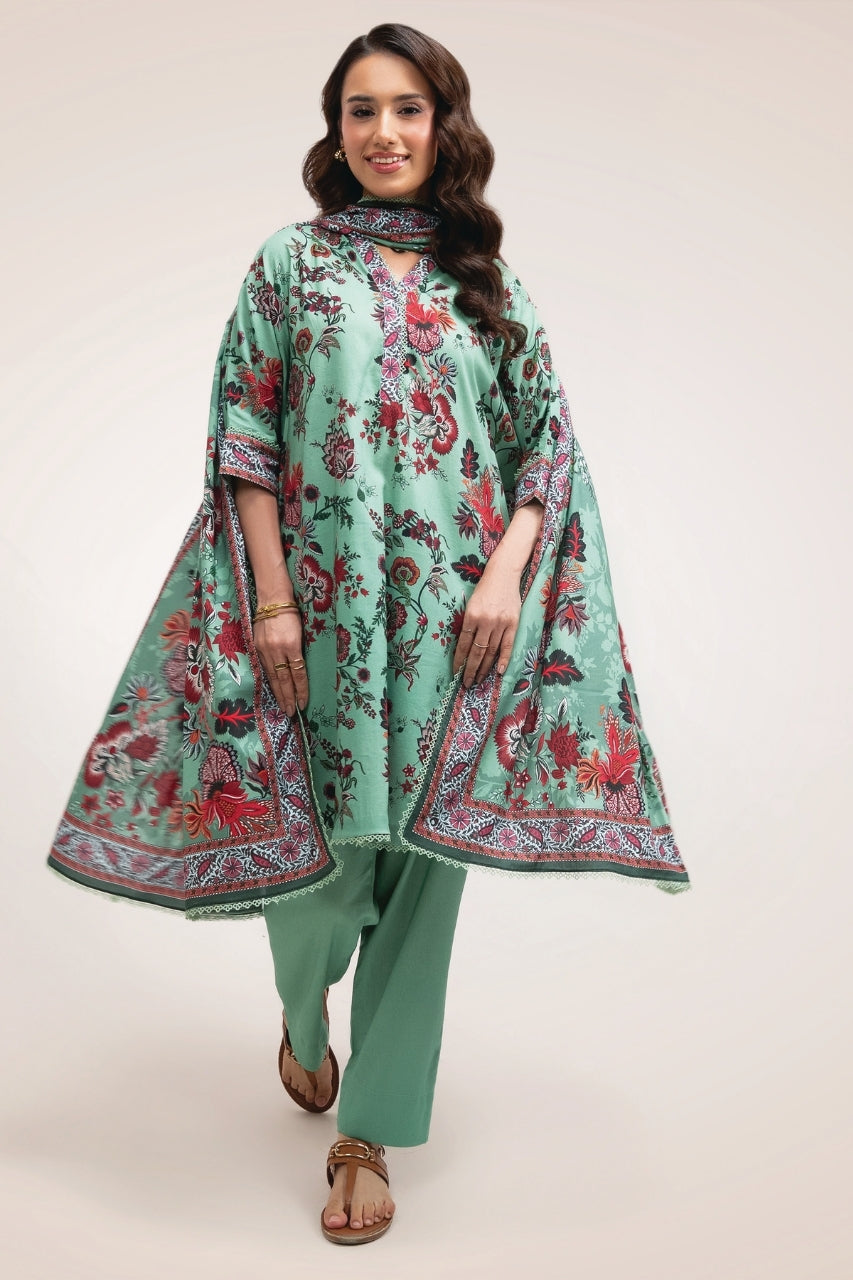 Raqs By Uneq Digital Printed Cotton Viscose 3PC