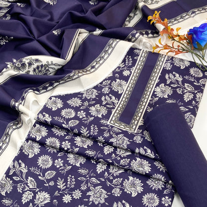 Raqs By Uneq Digital Printed Cotton Viscose 3PC