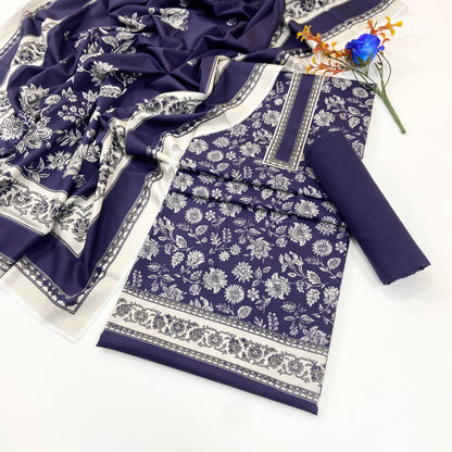 Raqs By Uneq Digital Printed Cotton Viscose 3PC