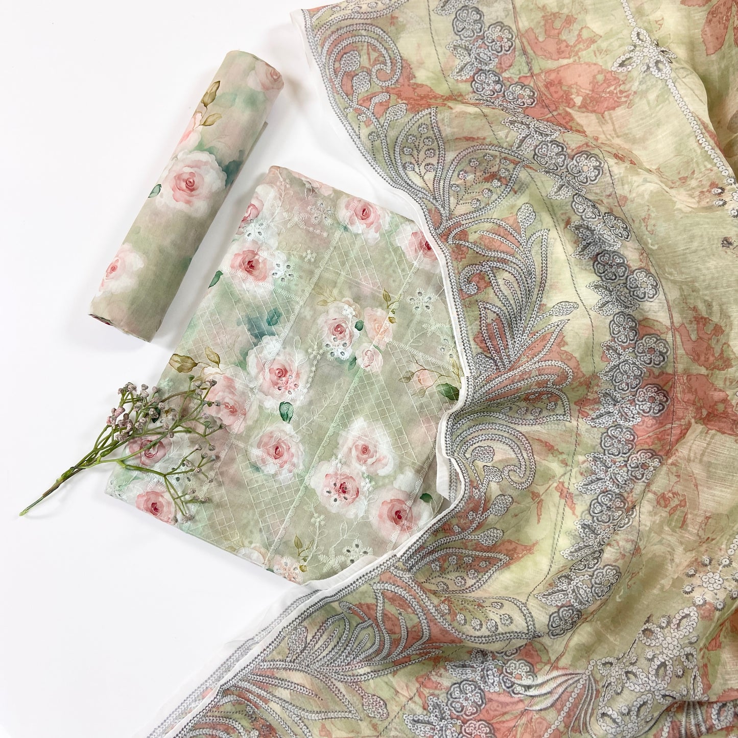 Imported Emb Chickenkari Lawn 3PC