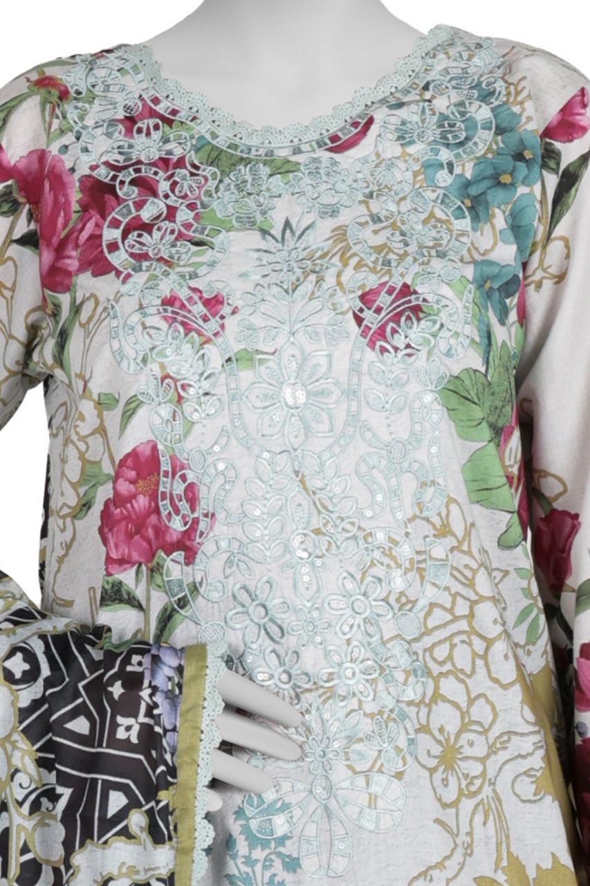 Panjnad by j. Emb Lawn Collection 3PC