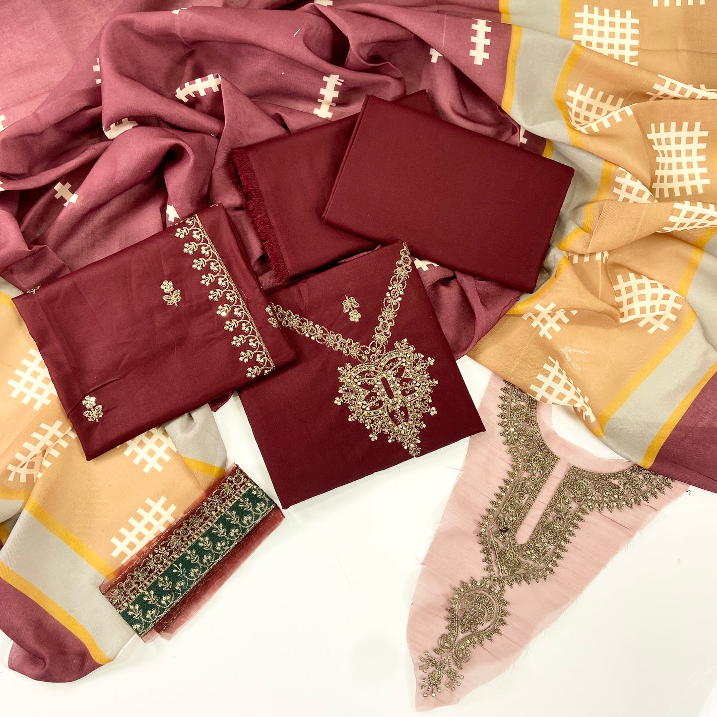Maria B Luxury Emb Dhanak Marina 3PC