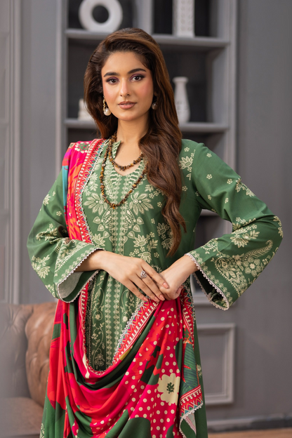 Raiha Luxury Printed Linen 3PC