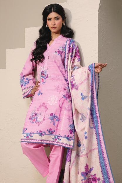 Raqs By Uneq Digital Printed Slub Khaddar 3PC