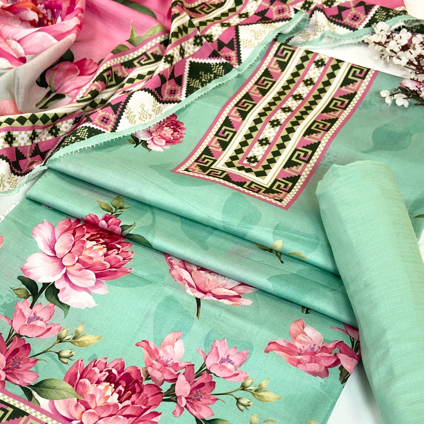 Kayseria Digital Printed Bana Dora Linen 3PC