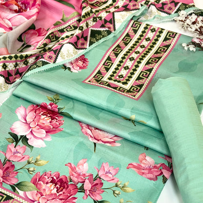 Kayseria Digital Printed Bana Dora Linen 3PC