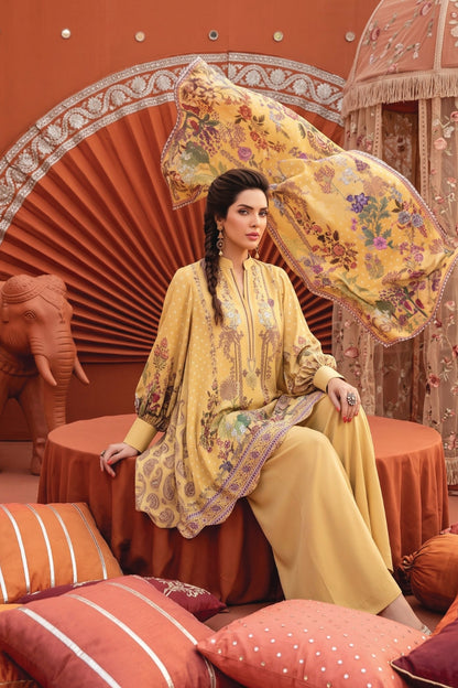 Zesh Printed Velvet Dora Viscose 3PC