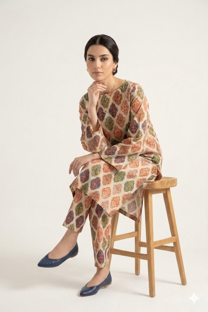 Anaya Noor Two Piece Digital Printed Lawn 2PC