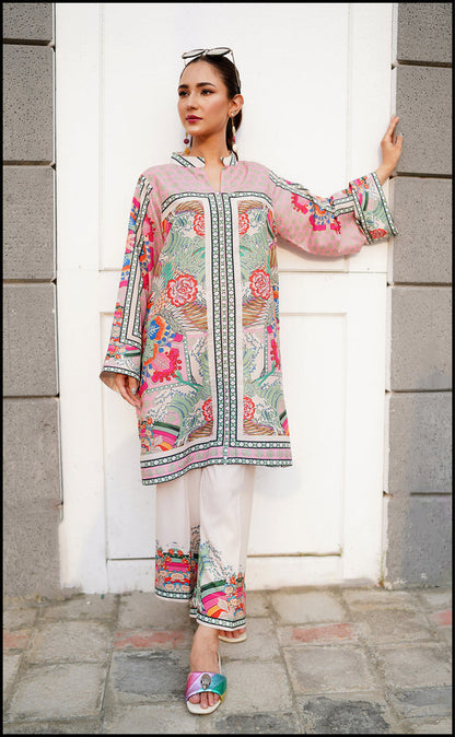 Lulusar Silk Shirt & Trouser 2-Pcs