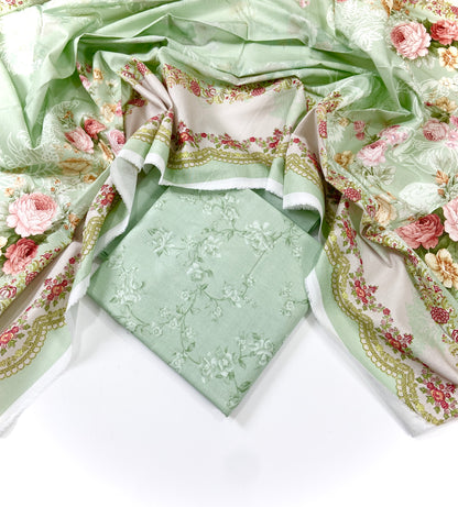 Mausummery Digital Printed Khaddar 3PC