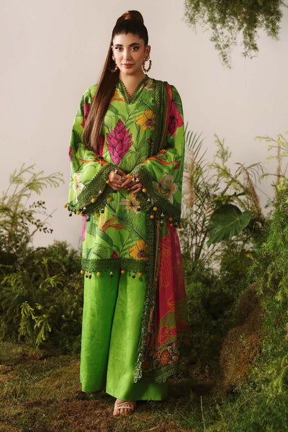 Bloom & Vogue By Naqsh Digital Printed Self Jacquard Viscose 3PC