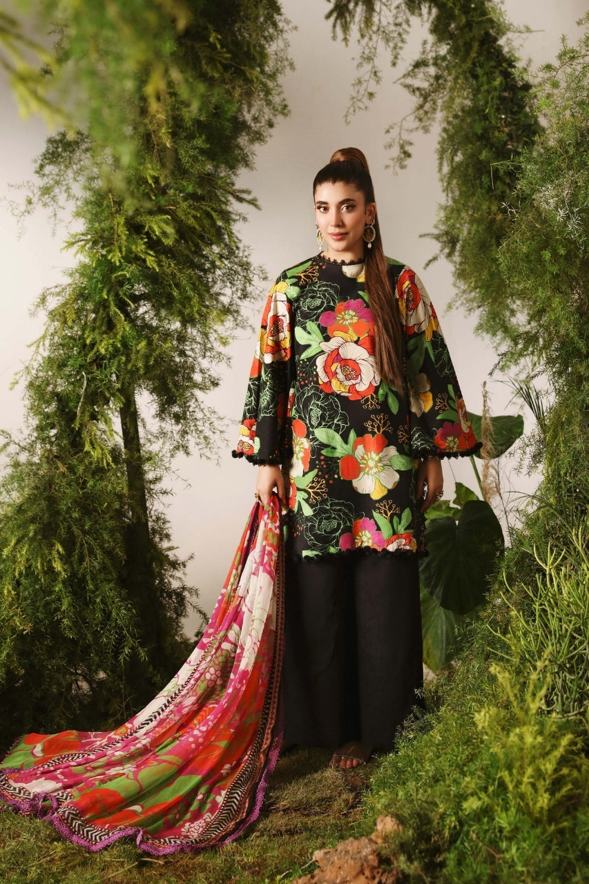 Bloom & Vogue By Naqsh Digital Printed Self Jacquard Viscose 3PC