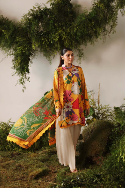 Bloom & Vogue By Naqsh Digital Printed Self Jacquard Viscose 3PC