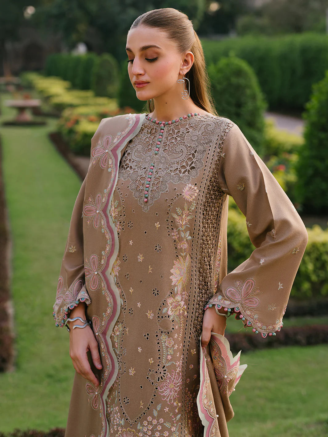 Bin Ilyas Cambric Embroidered 3PC