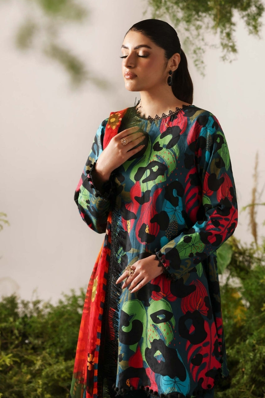 Bloom & Vogue By Naqsh Digital Printed Self Jacquard Viscose 3PC