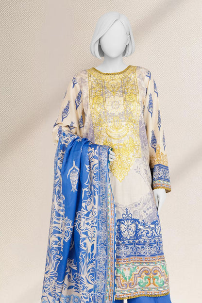 Panjnad by j. Emb Lawn Collection 3PC
