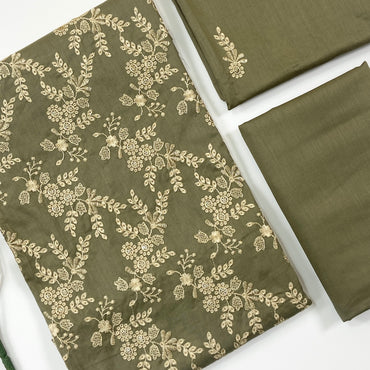 Bareeze Plain Emb Shirt & Trouser Lawn 2PC