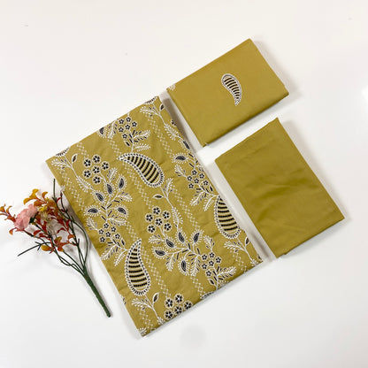 Bareeze Plain Emb Shirt & Trouser Lawn 2PC