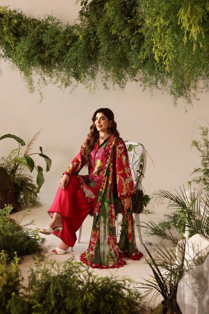 Bloom & Vogue By Naqsh Digital Printed Self Jacquard Viscose 3PC